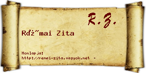 Rémai Zita névjegykártya